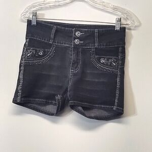 Blue Connection Kids black bling jeans shorts Size: M